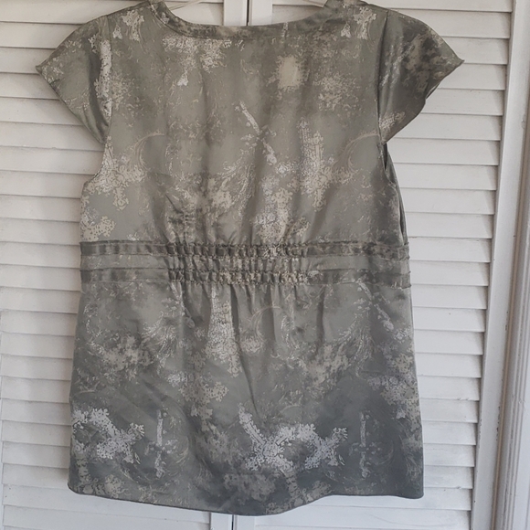 Baby Doll Sage Green Silky Top - Picture 7 of 9